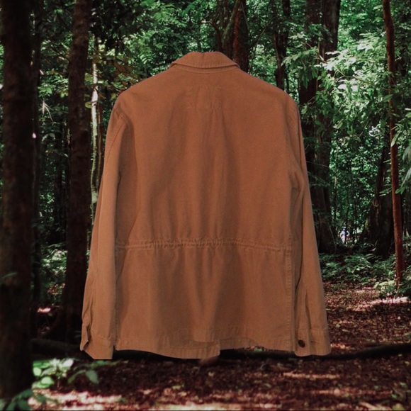 Women's J. Crew Tan Cotton Barn Jacket Size M - Picture 2 of 6